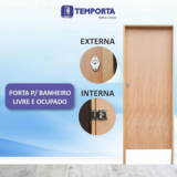 porta lisa de madeira com batente fabricante Ferraz de Vasconcelos